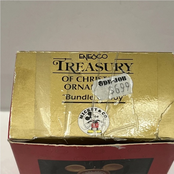 VINTAGE Mickey Mouse “Bundle of Joy” Enesco Treasury of Christmas Ornament 1990s - Picture 8 of 16